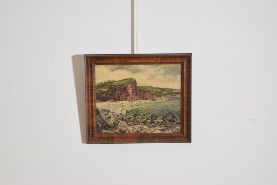 Oil on Board, Coastal Scene