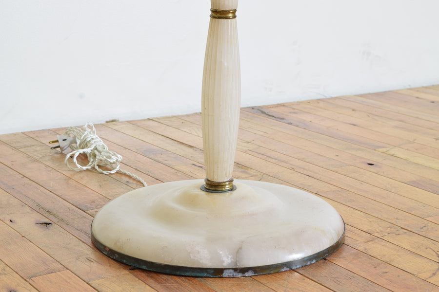 Carved Alabaster Floor Lamp