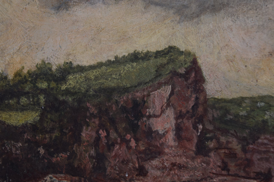Oil on Board, Coastal Scene