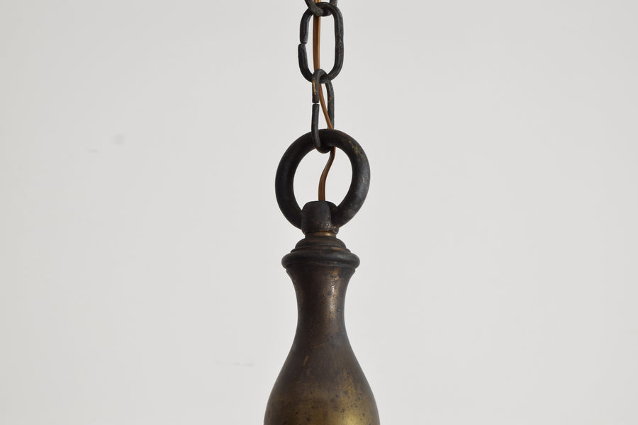 Brass 6-Light Chandelier