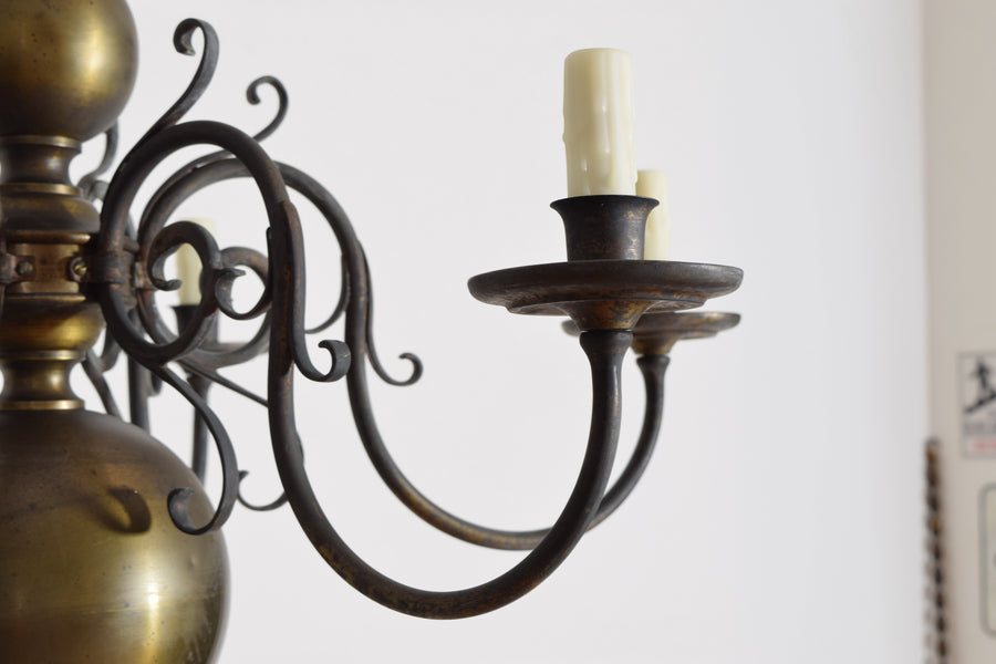 Brass 6-Light Chandelier
