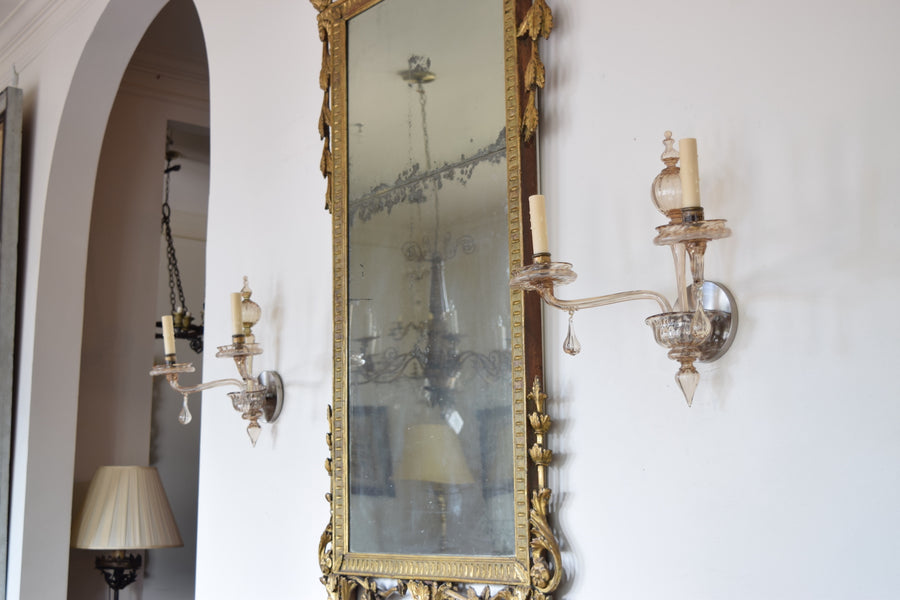 Pair of Murano Blown Glass 2-Light Sconces