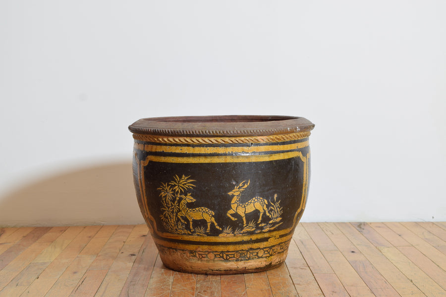 Paint Decorated Terracotta Planter