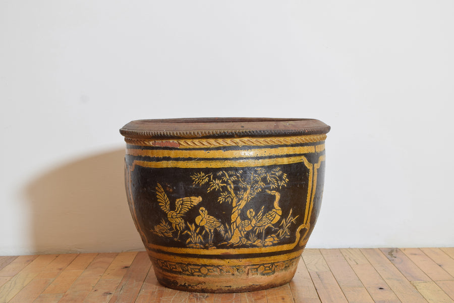 Paint Decorated Terracotta Planter