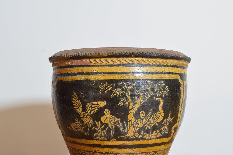 Paint Decorated Terracotta Planter