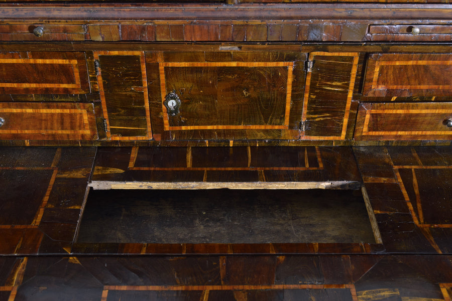 Carobwood Veneered 2-Piece Secretary Cabinet