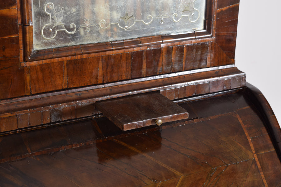 Carobwood Veneered 2-Piece Secretary Cabinet