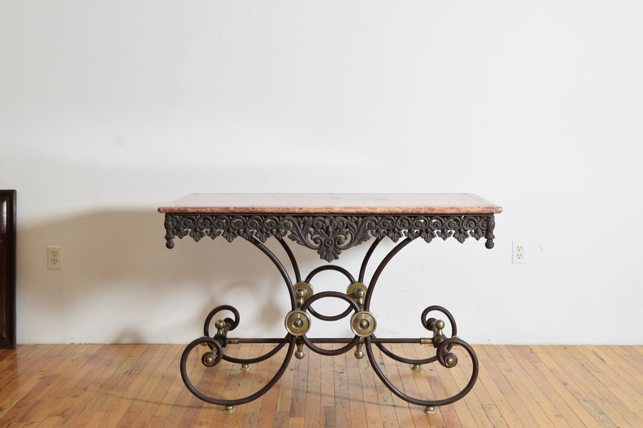 Iron, Steel, and Marble-Top Butcher's Table