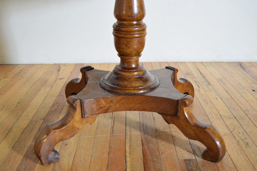 Shaped Walnut Center Table