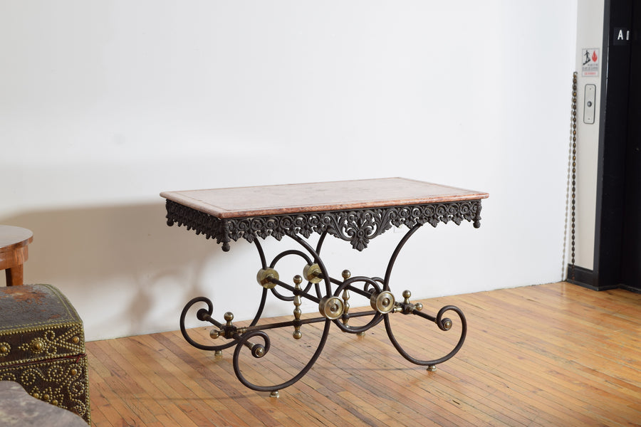 Iron, Steel, and Marble-Top Butcher's Table
