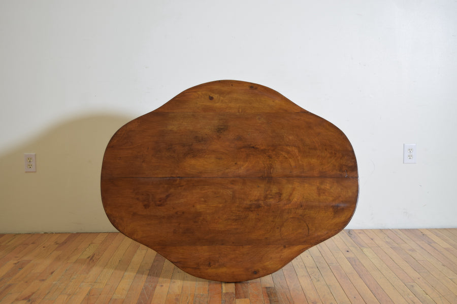 Shaped Walnut Center Table