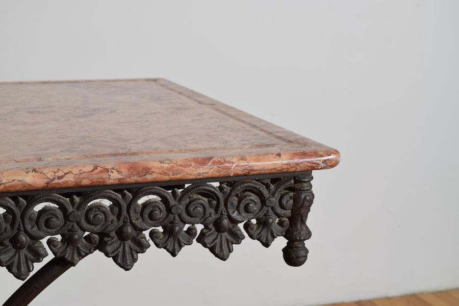 Iron, Steel, and Marble-Top Butcher's Table