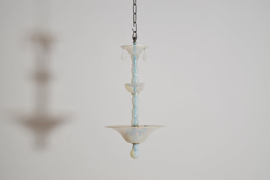 Opal Murano Glass 3-Light Chandelier