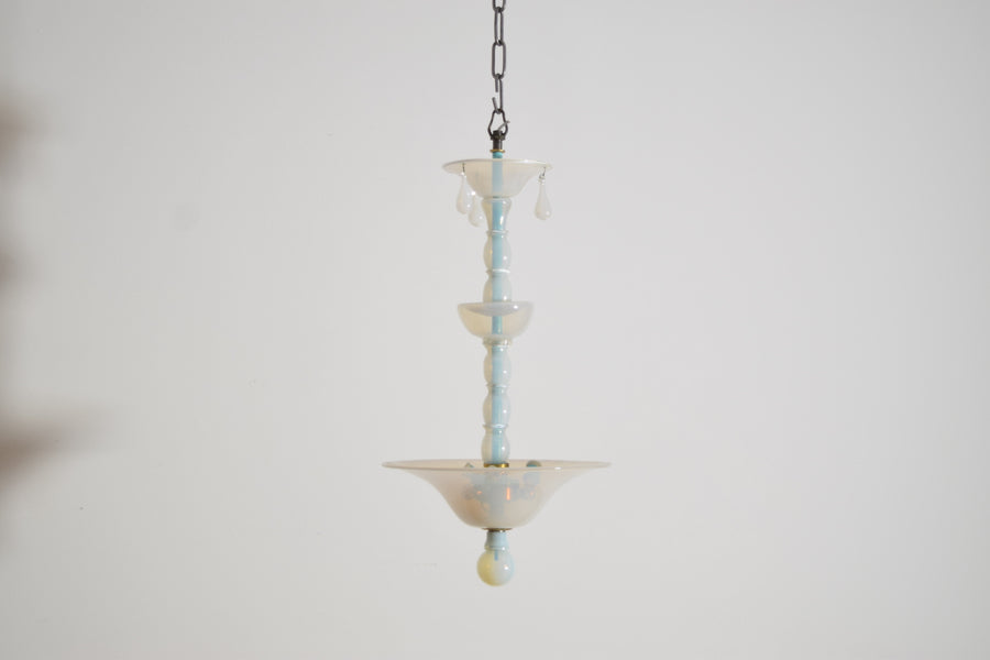 Opal Murano Glass 3-Light Chandelier