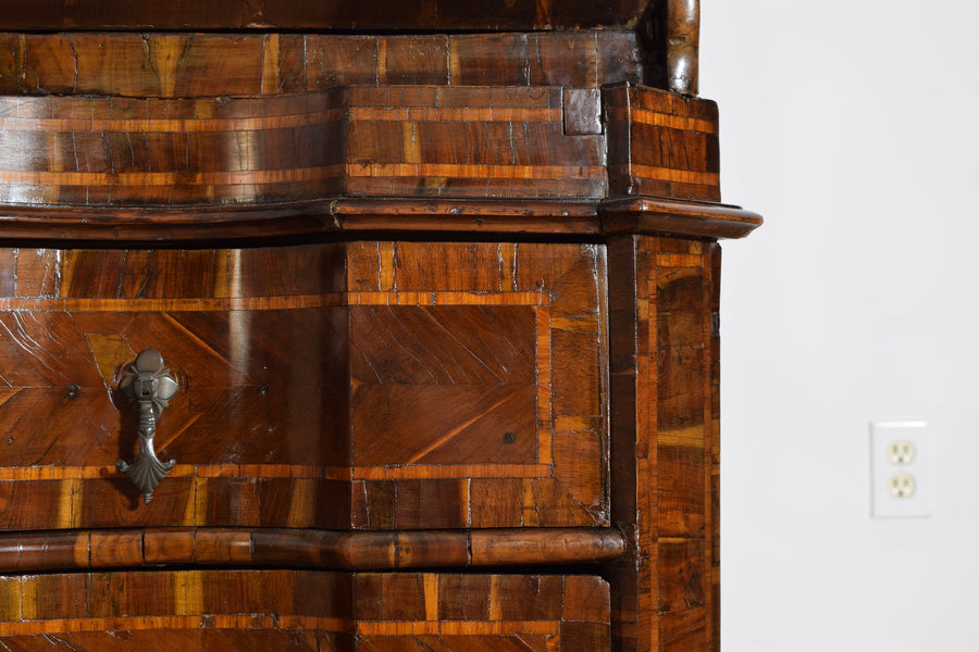 Carobwood Veneered 2-Piece Secretary Cabinet