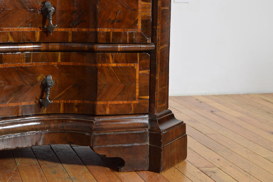 Carobwood Veneered 2-Piece Secretary Cabinet
