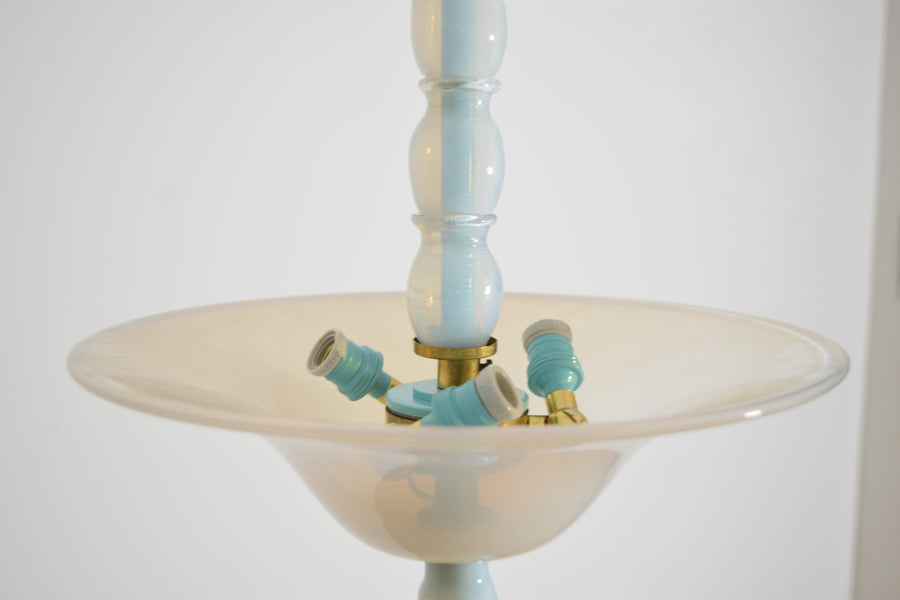 Opal Murano Glass 3-Light Chandelier