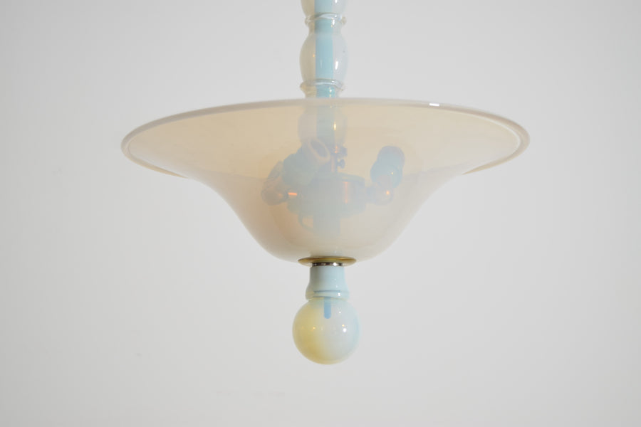 Opal Murano Glass 3-Light Chandelier