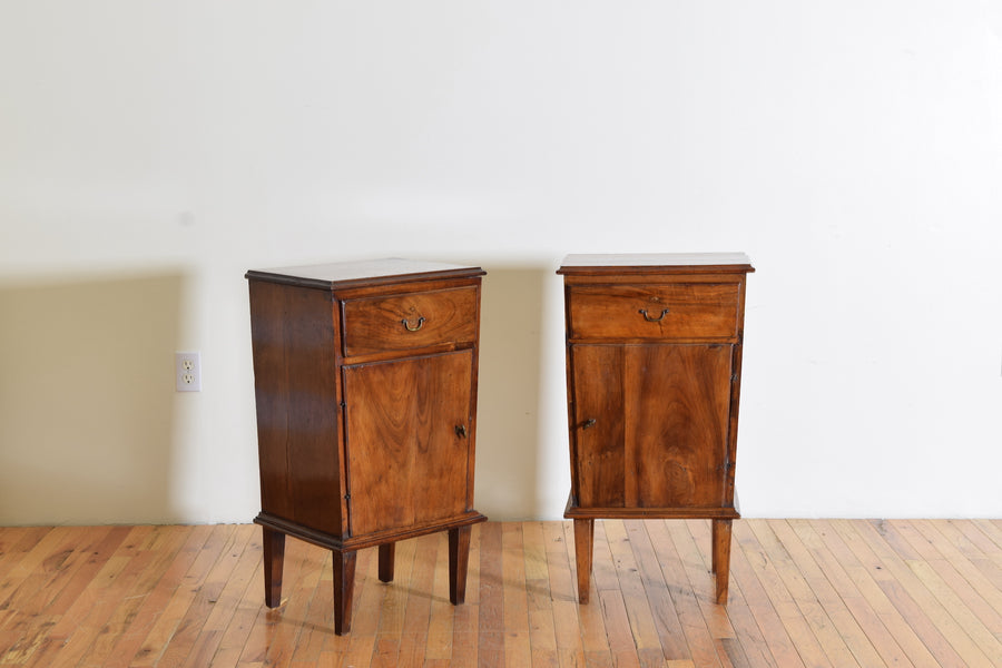 Pair of Walnut Bedside Commodes