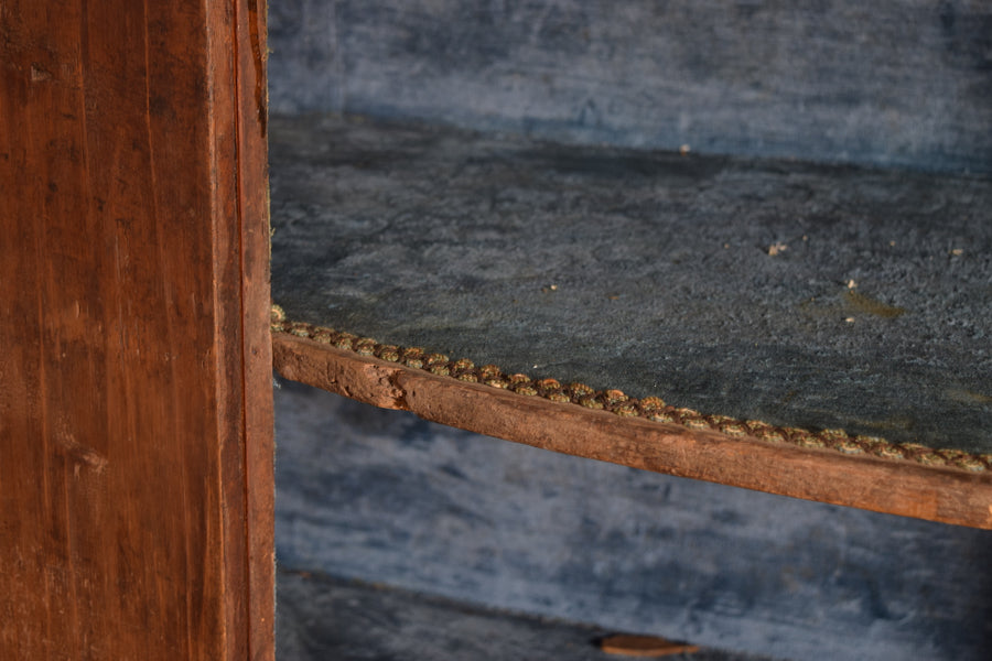Fir Wood Serpentine Shaped 2-Door Credenza
