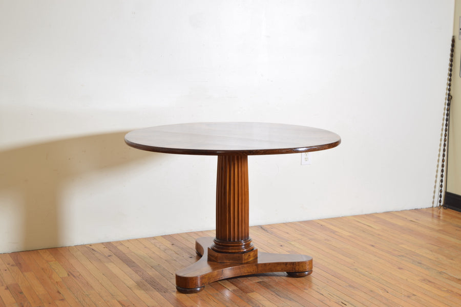 Walnut and Burl Walnut Veneered Center Table