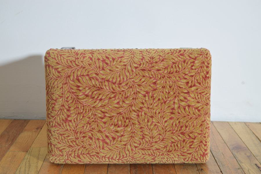 Oak and Upholstered Footstool