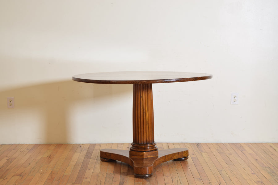 Walnut and Burl Walnut Veneered Center Table