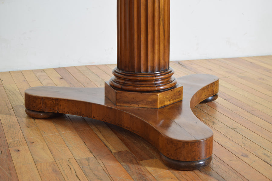 Walnut and Burl Walnut Veneered Center Table