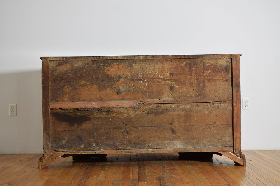 Fir Wood Serpentine Shaped 2-Door Credenza