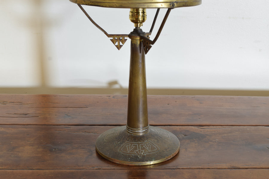 Patinated Brass Table Lamp