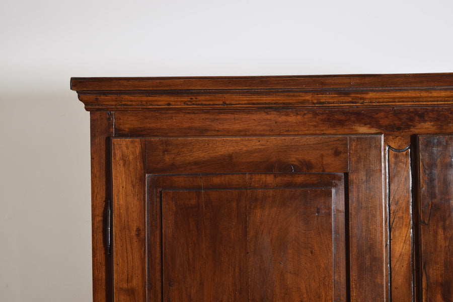 Tall Carved Walnut 2-Door Cabinet