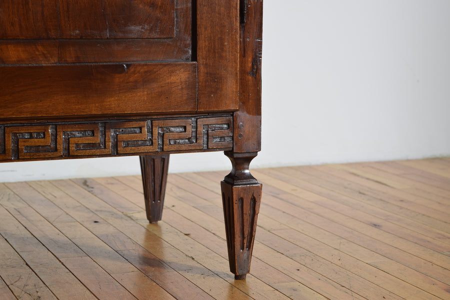 Tall Carved Walnut 2-Door Cabinet