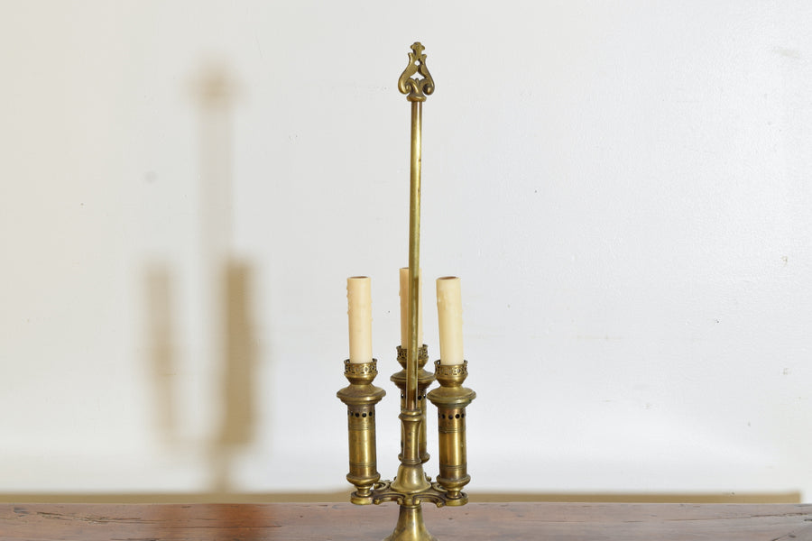 Cast Brass 3-Light Bouillotte Lamp