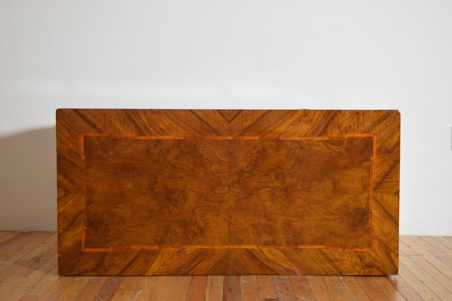 Pair of Boldly Veneered 2-Drawer Commodes