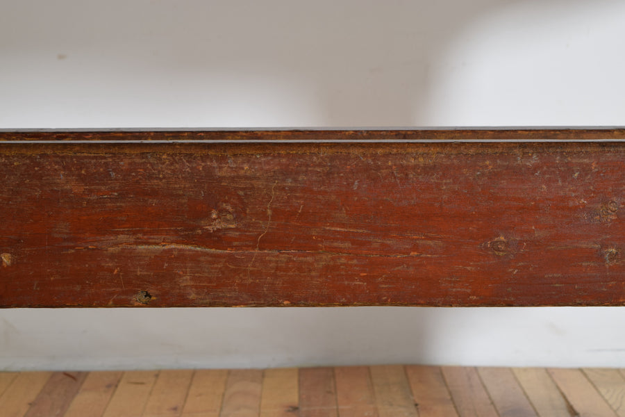 Pinewood Stretcher Table with Original Paint