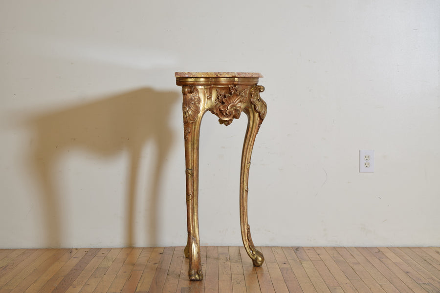 Giltwood and Marble-Top Console Table