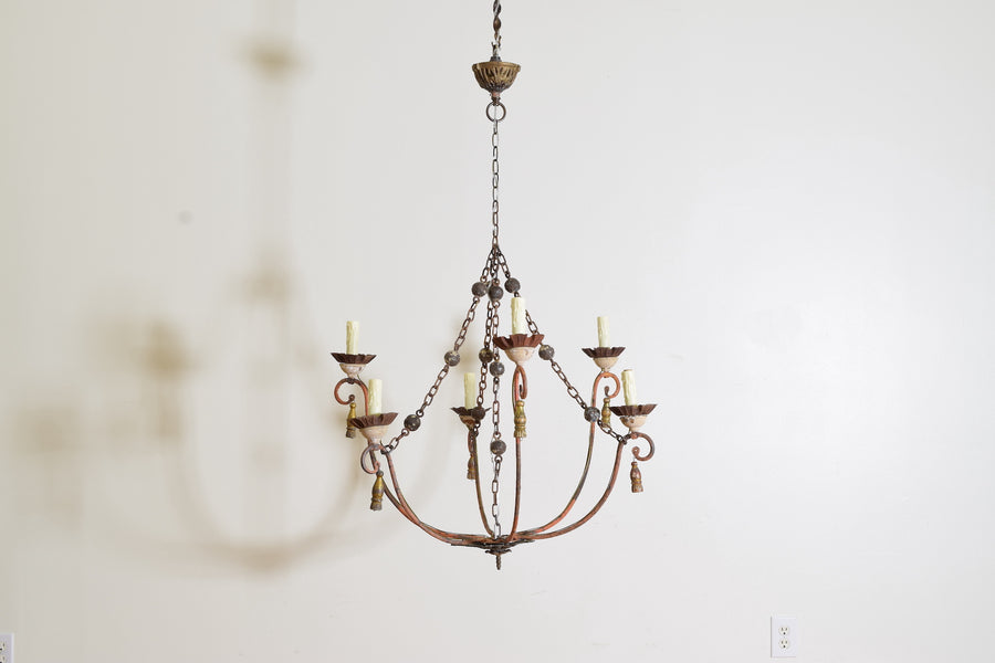 Painted Iron 6-Light Chandelier
