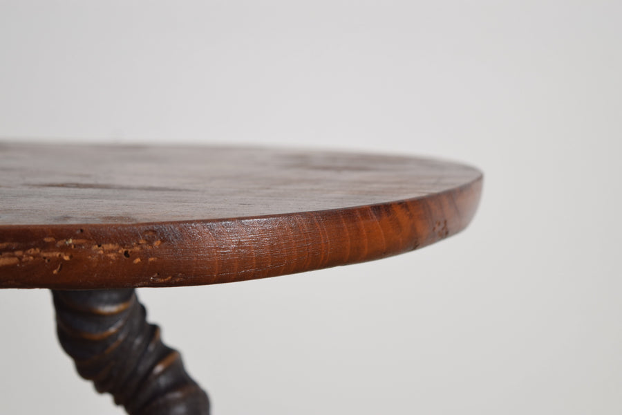Antelope Horn, Brass, and Walnut Low Table