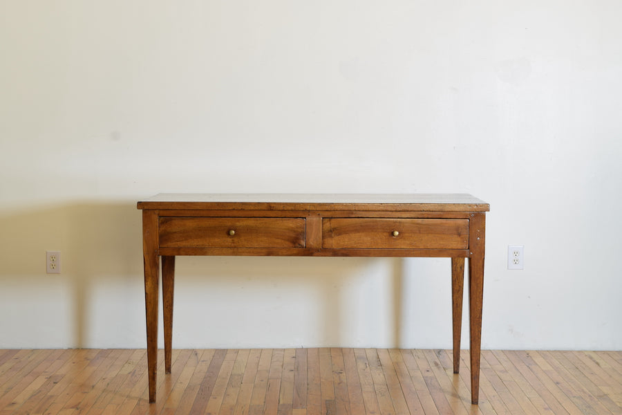 Walnut 2-Drawer Writing Table