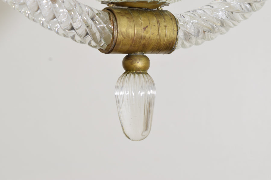 Murano Blown Glass C-Form 1-Light Pendant