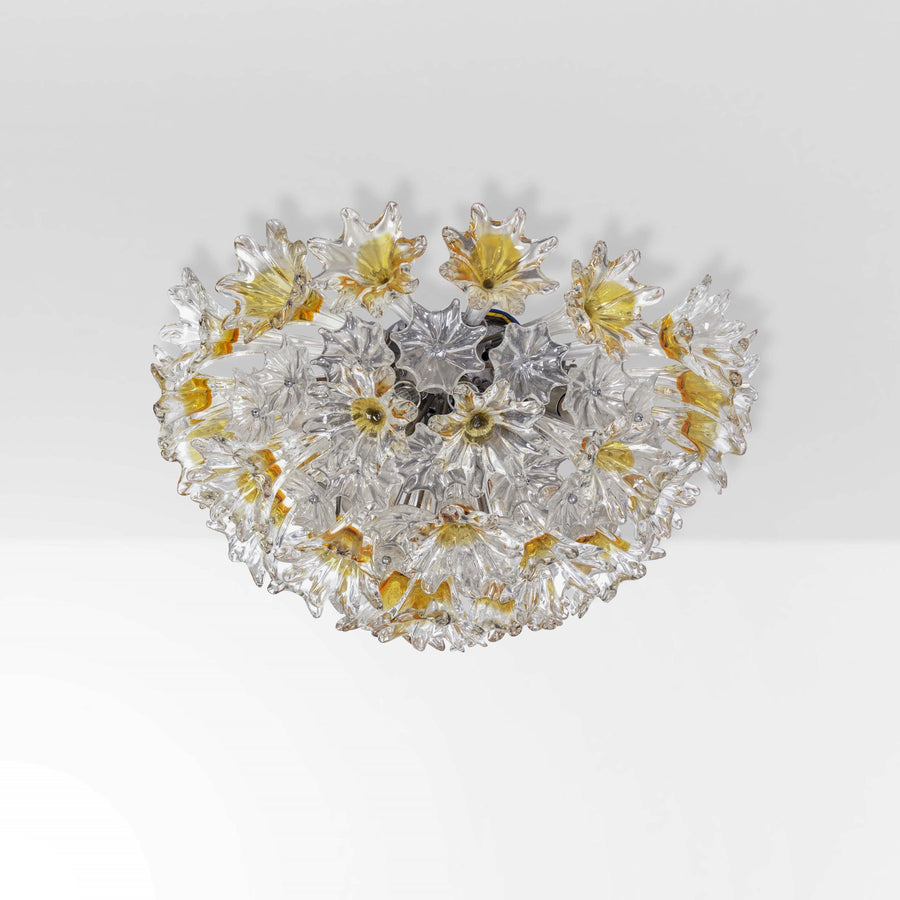 Murano Blown Glass Flush Mount Fixture