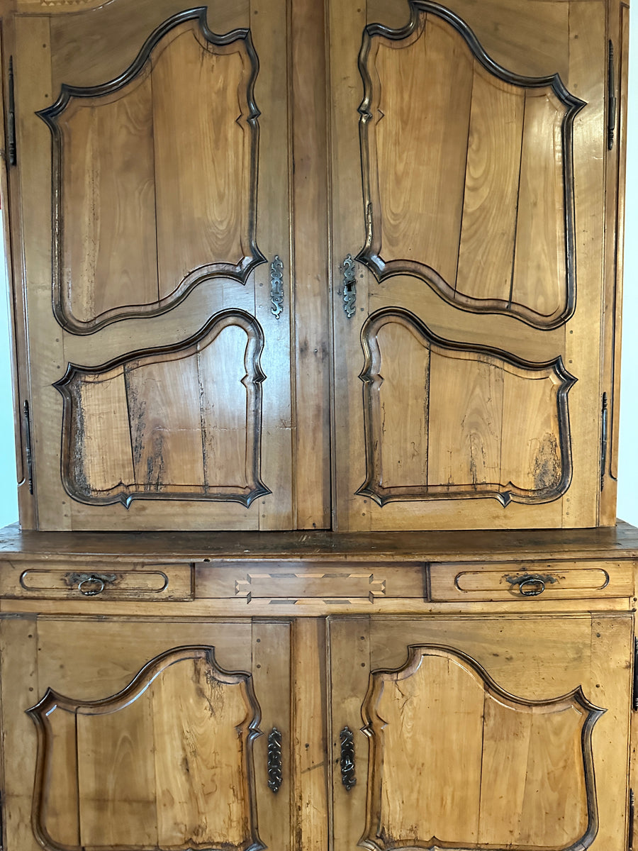 Provincial Walnut Buffet a Deux Corps