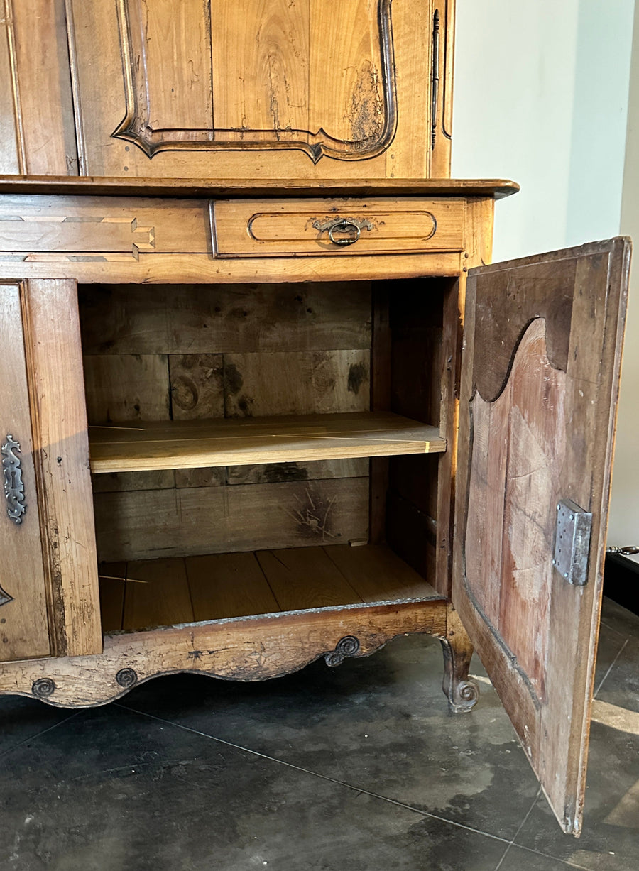 Provincial Walnut Buffet a Deux Corps