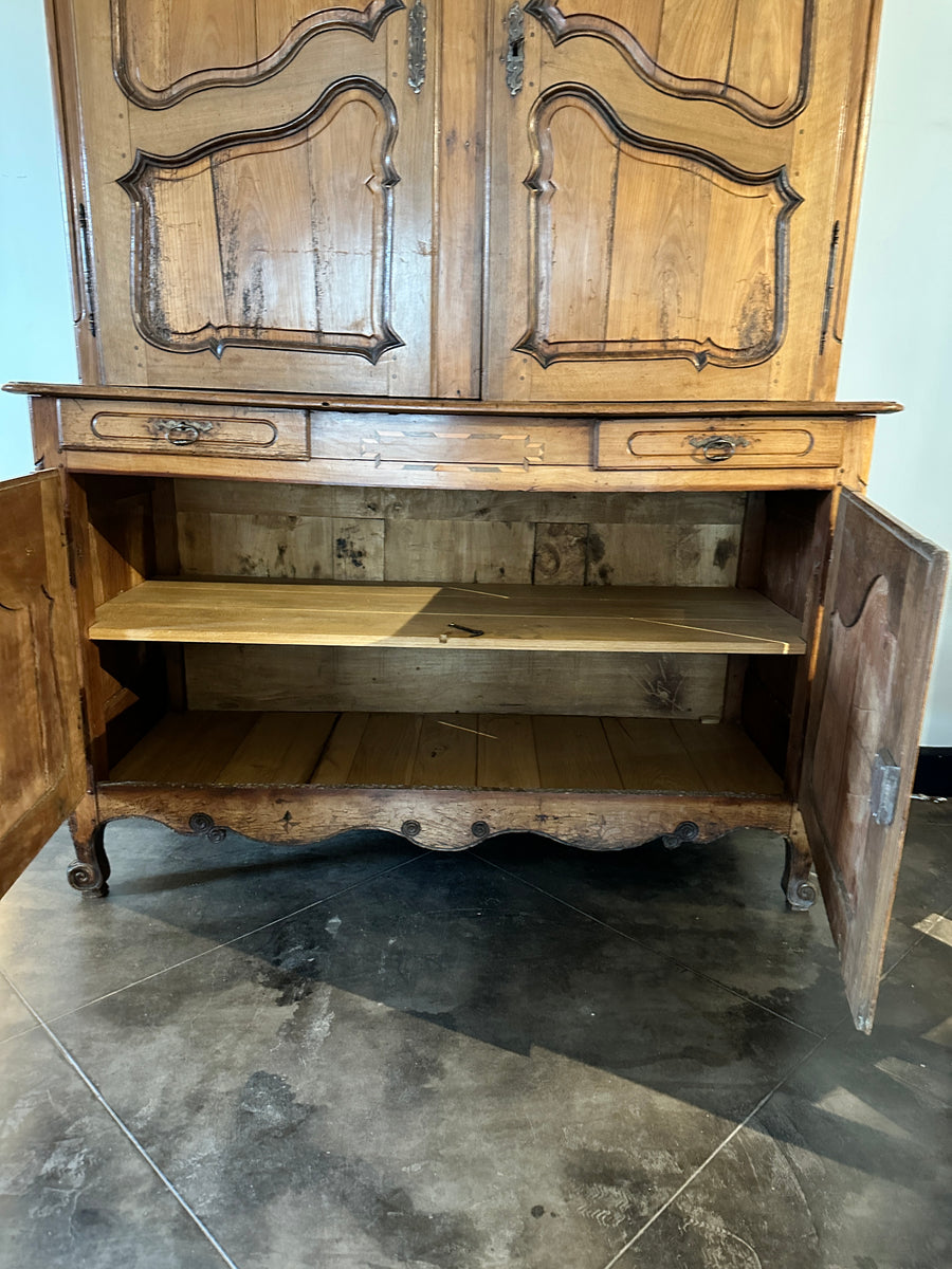 Provincial Walnut Buffet a Deux Corps