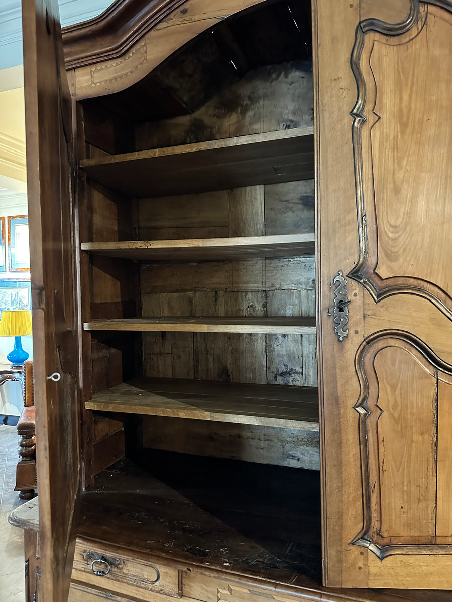 Provincial Walnut Buffet a Deux Corps