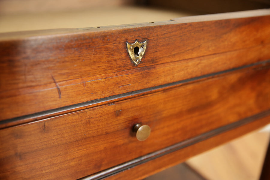 Walnut Slant Front 2-Drawer Desk