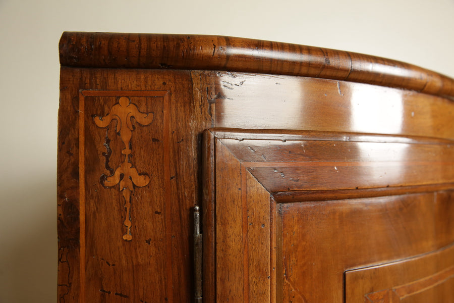 Walnut and Inlaid 4-Door Sagomata Credenza