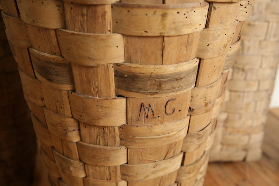 Set of 4 Woven Chestnut Harvest Baskets