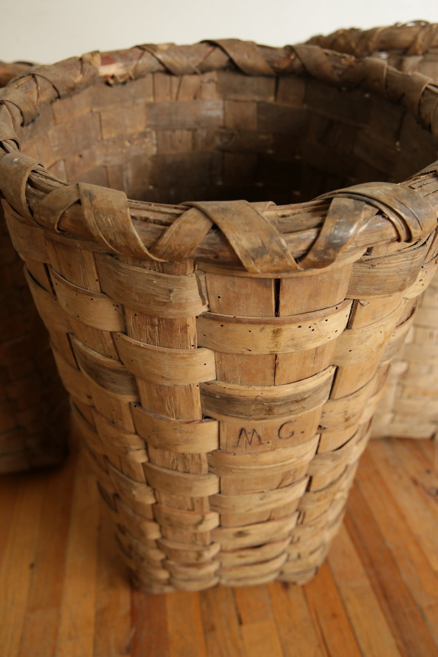 Set of 4 Woven Chestnut Harvest Baskets