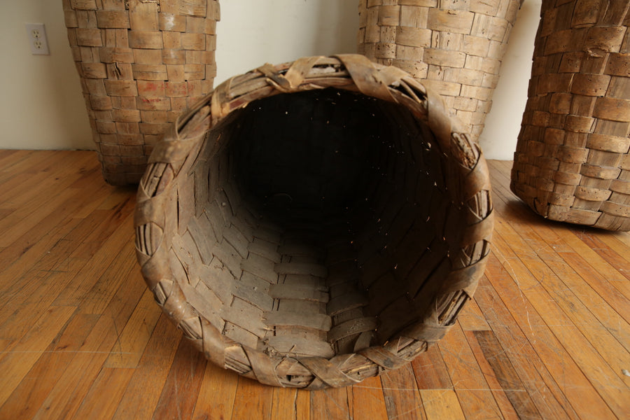 Set of 4 Woven Chestnut Harvest Baskets